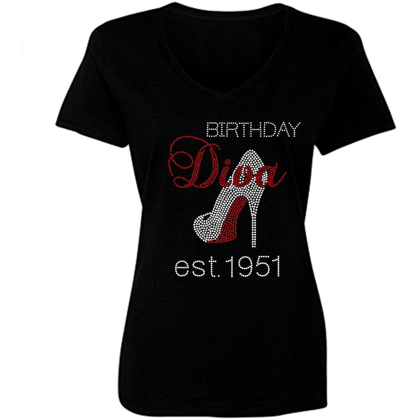 Birthday Diva Est 1951 Rhinestone T Shirt Zoe And Eve