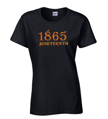 1865 Juneteenth Rhinestone & Kente Design Tee