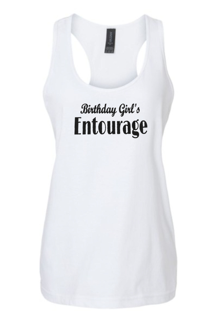 Birthday Girl Entourage Glitter Tank Top