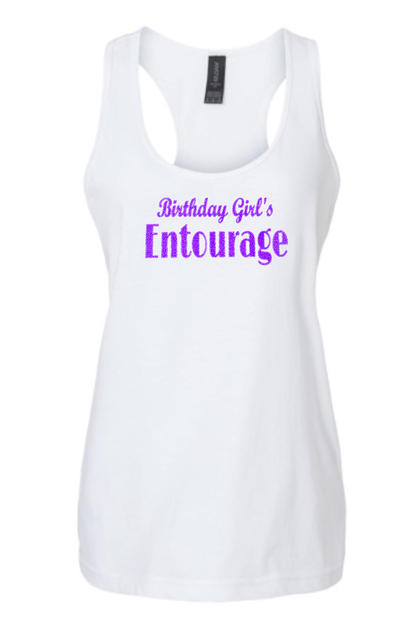 Birthday Girl Entourage Glitter Tank Top