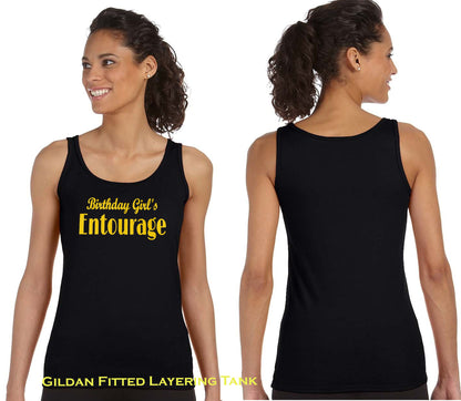 Birthday Girl Entourage Glitter Tank Top