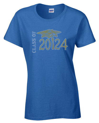 Class Of 2024 Rhinestone Gradation T Shirt