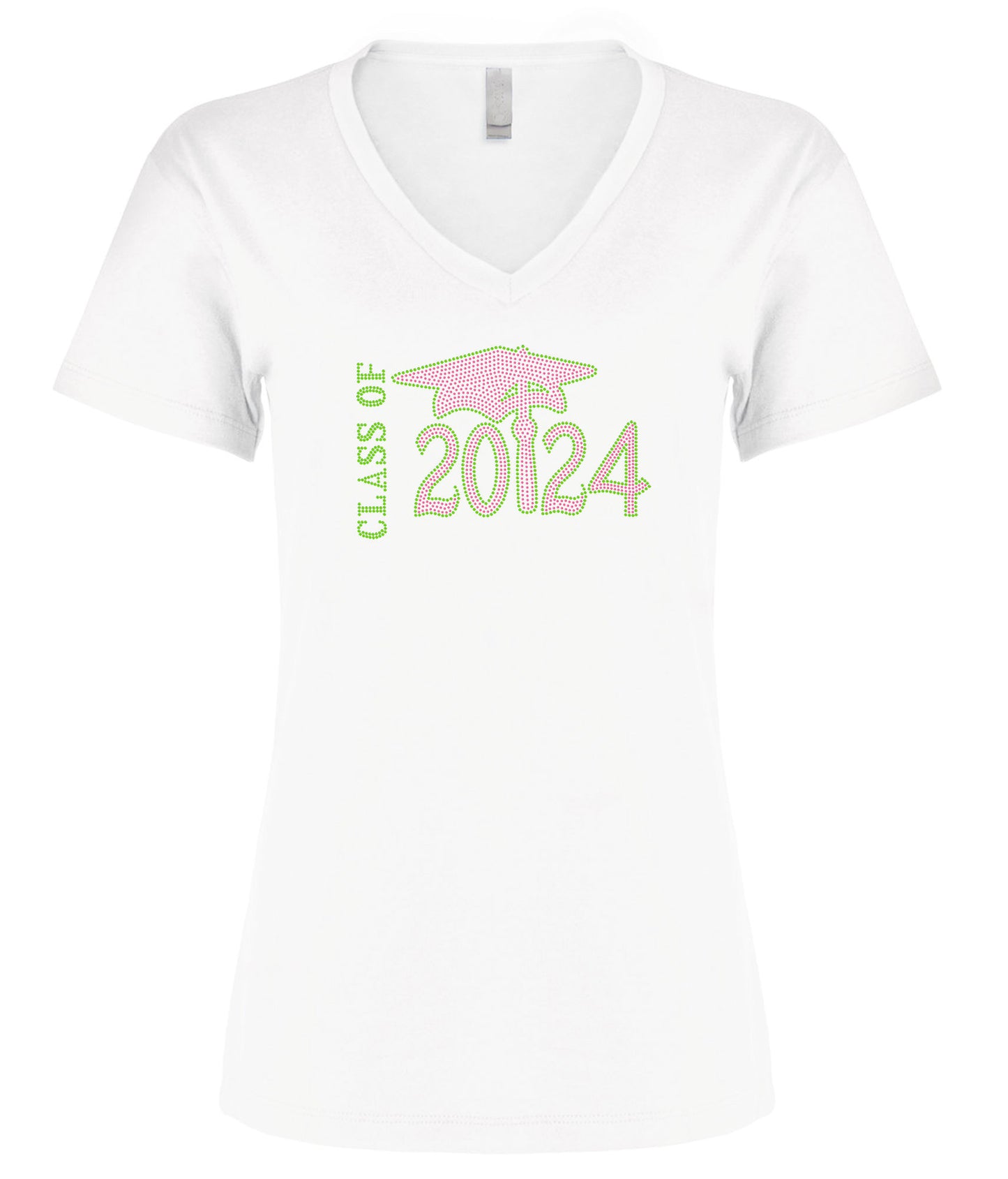 Class Of 2024 Rhinestone Gradation T Shirt