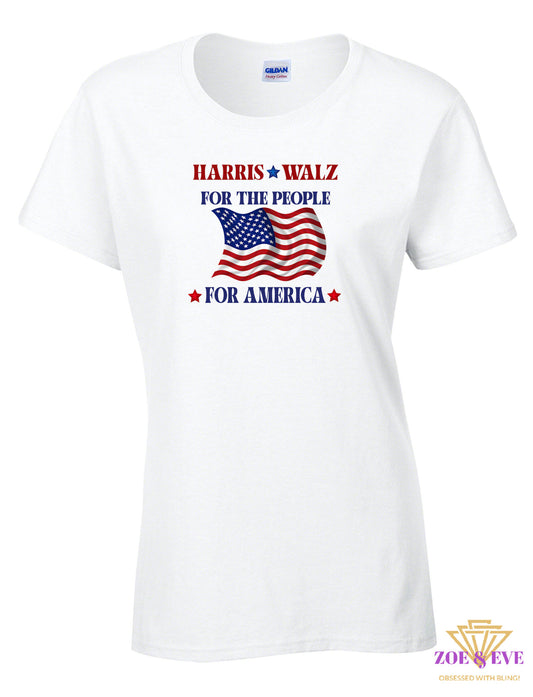 Harris-Walz 2024 For The People Campaign T-Shirt