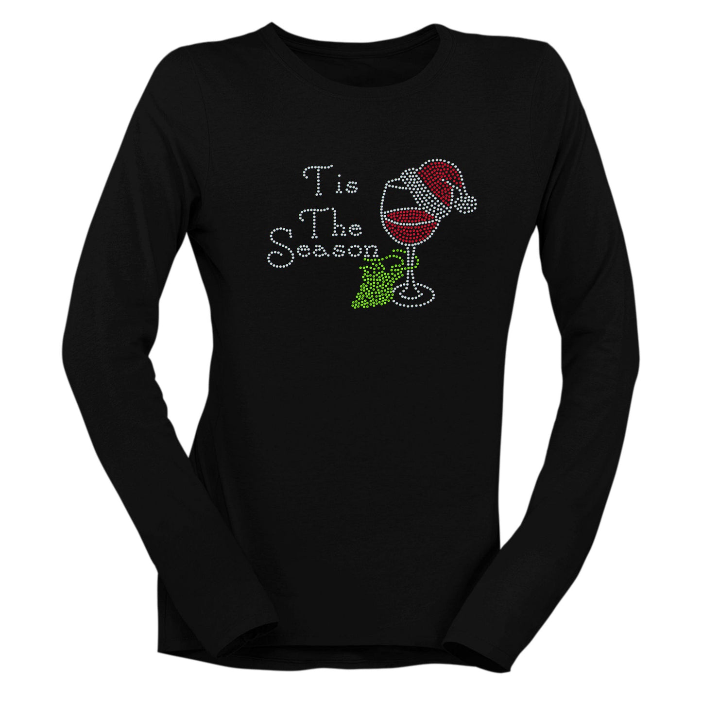 Tis The Season Rhinestone Christmas T Shirt