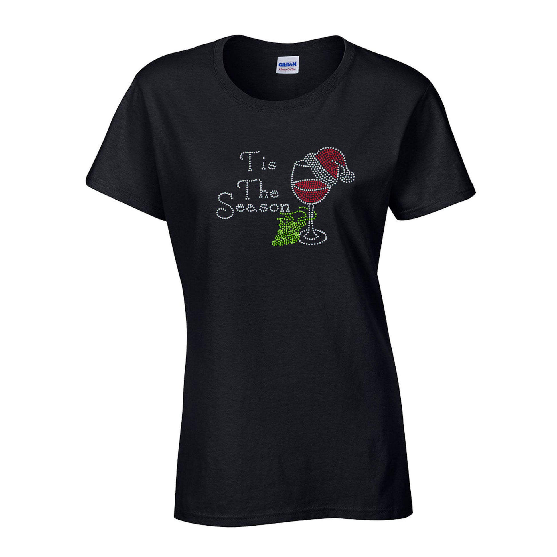 Tis The Season Rhinestone Christmas T Shirt