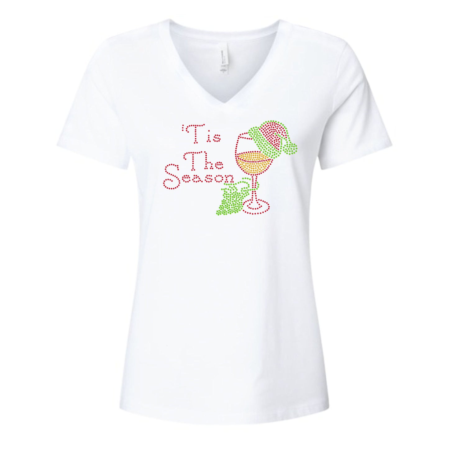 Tis The Season Rhinestone Christmas T Shirt