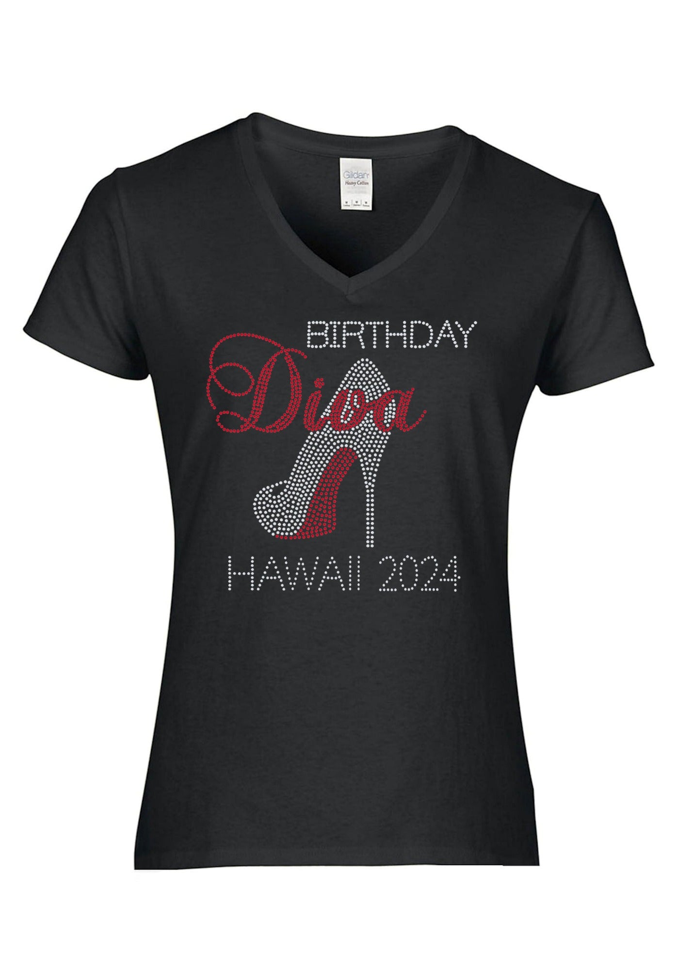 Birthday Diva Personalized City And Year Rhinestone T Shirt