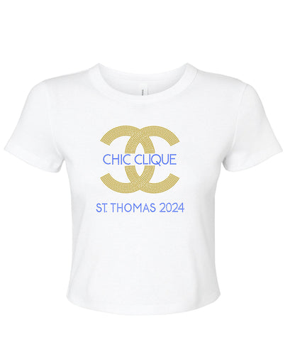 Chic Clique Rhinestone Personalized T-Shirt