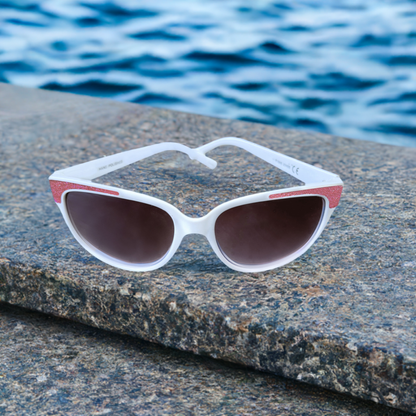 White Oink Glitter Sunglasses