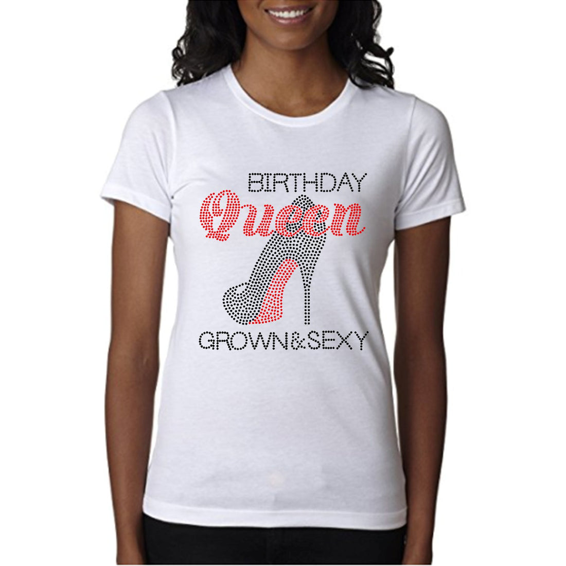 Birthday Queen Rhinestone Stiletto Shoe T Shirt – Zoe and Eve