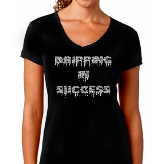 Dripping In Success Rhinestone Self Expression Tee