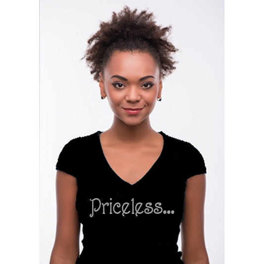 Priceless Rhinestone Self Expression T Shirt