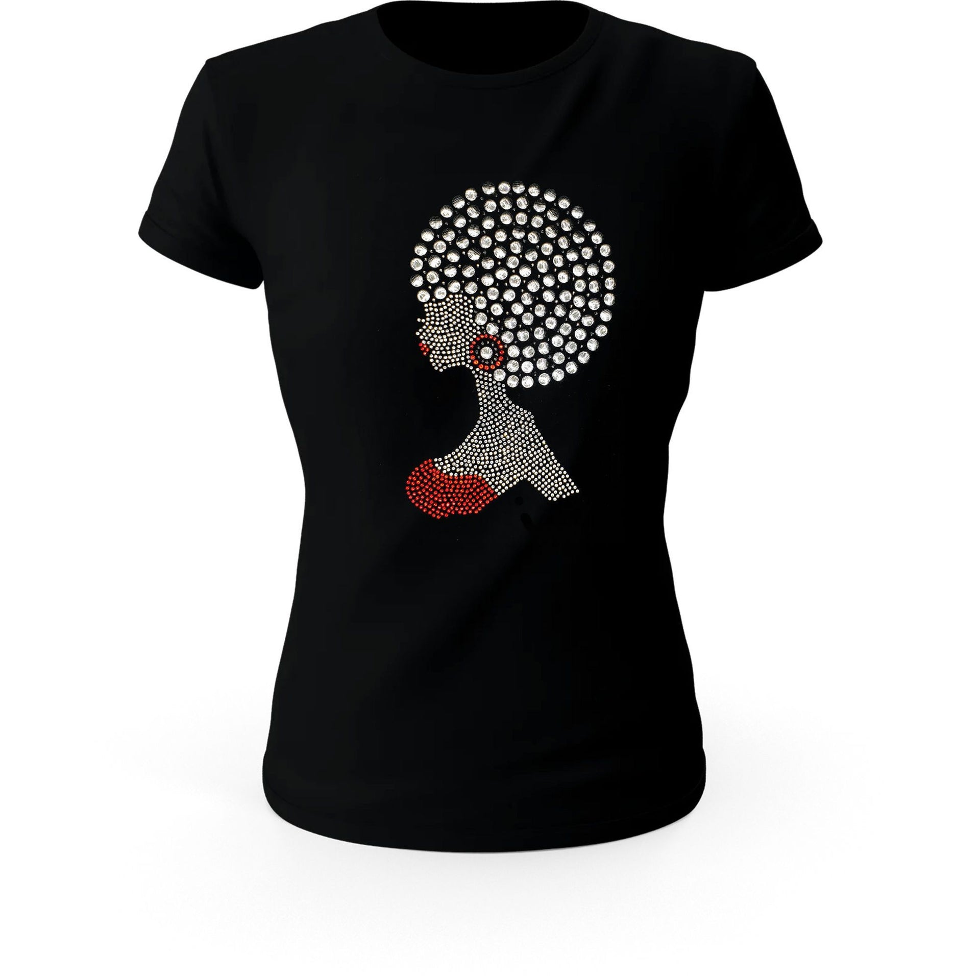 Afro Lady With Hat Rhinestone T-Shirt, Rhinestone Hoodie – Axiland Custom  Gifts