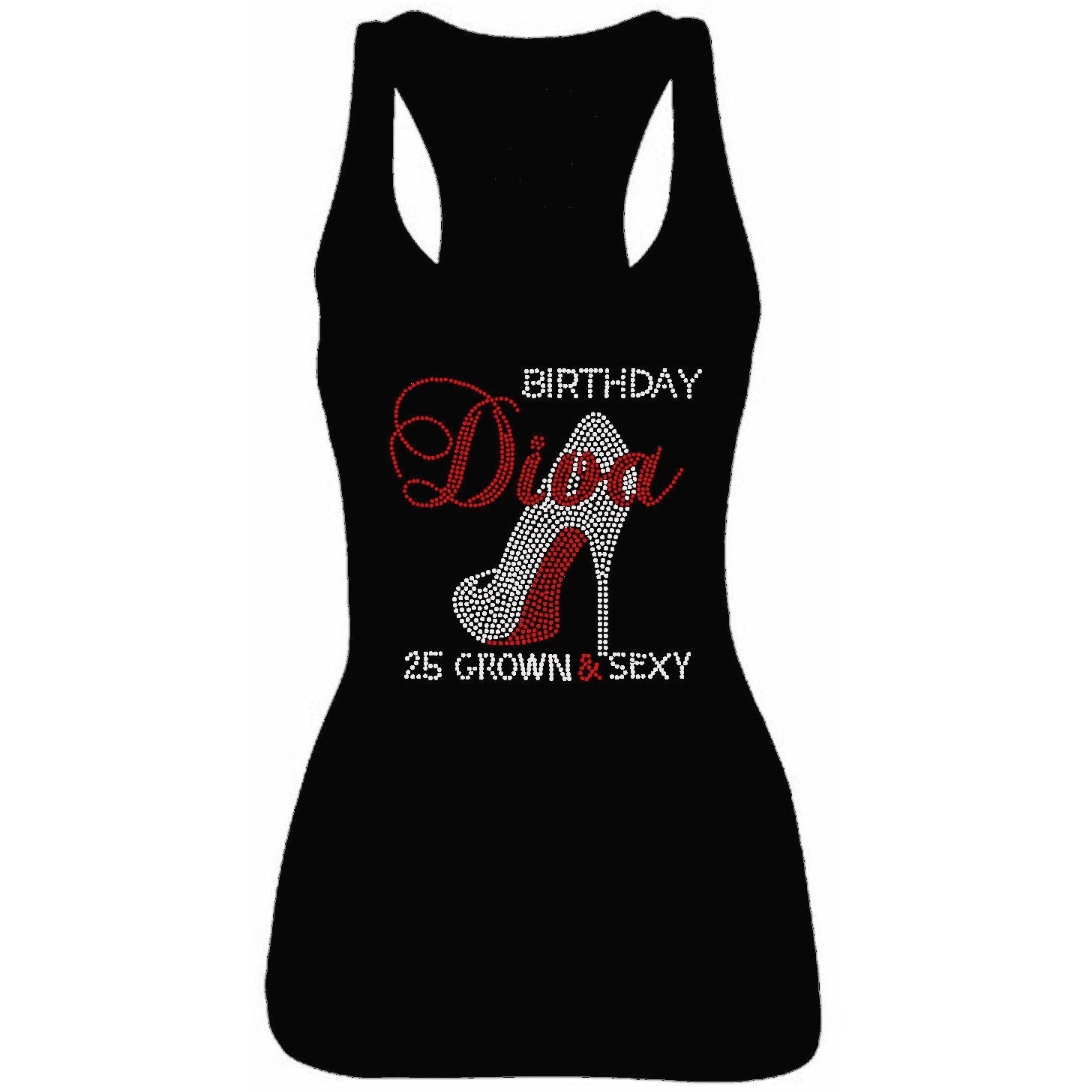 Diva Bling Racerback Tank Top - Back to the South Bling